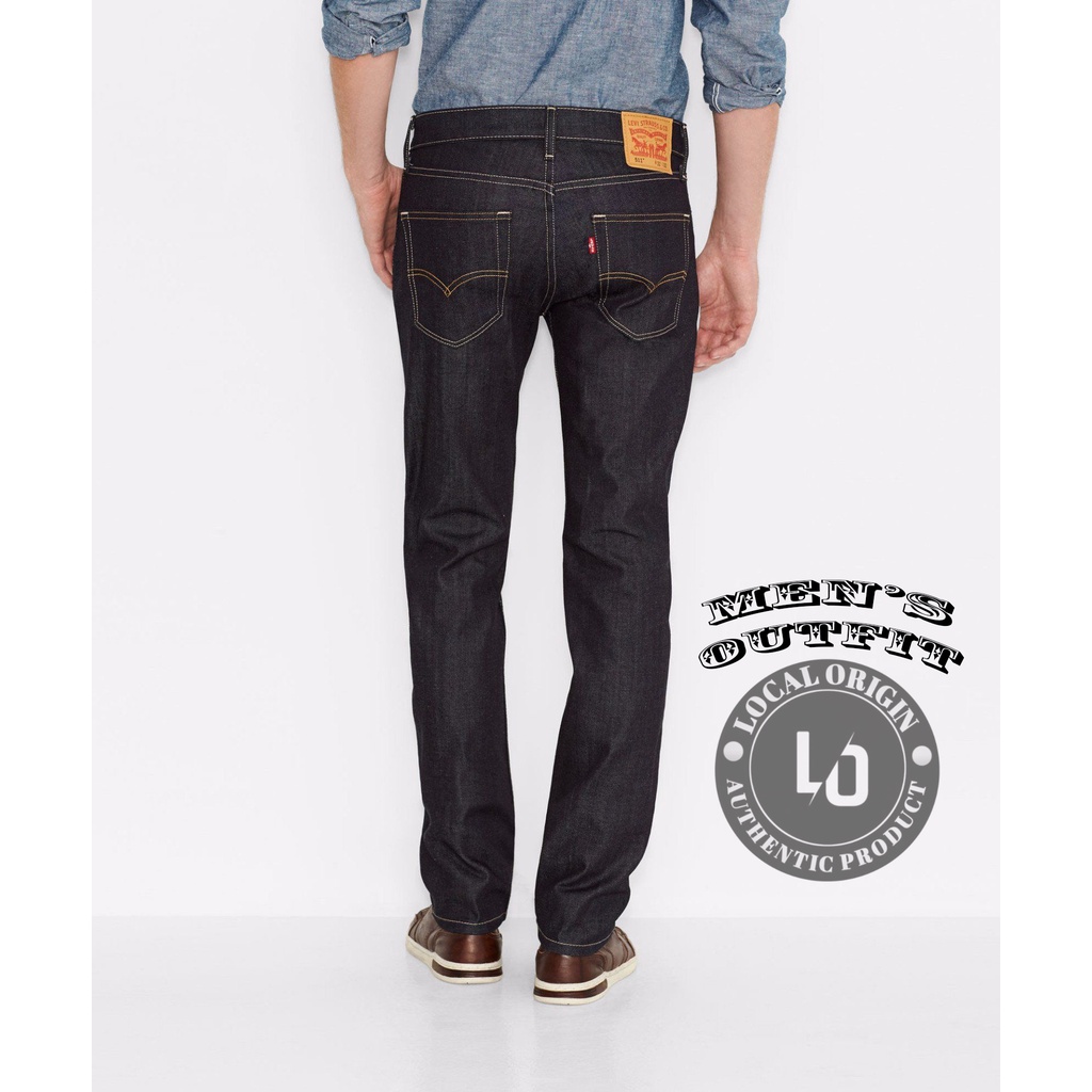 CELANA JEANS RAW DENIM PRIA SLIMFIT BLACK HITAM - 13 OZ - BAJATEX HIGH QUALITY DENIM STRETCH PENSIL