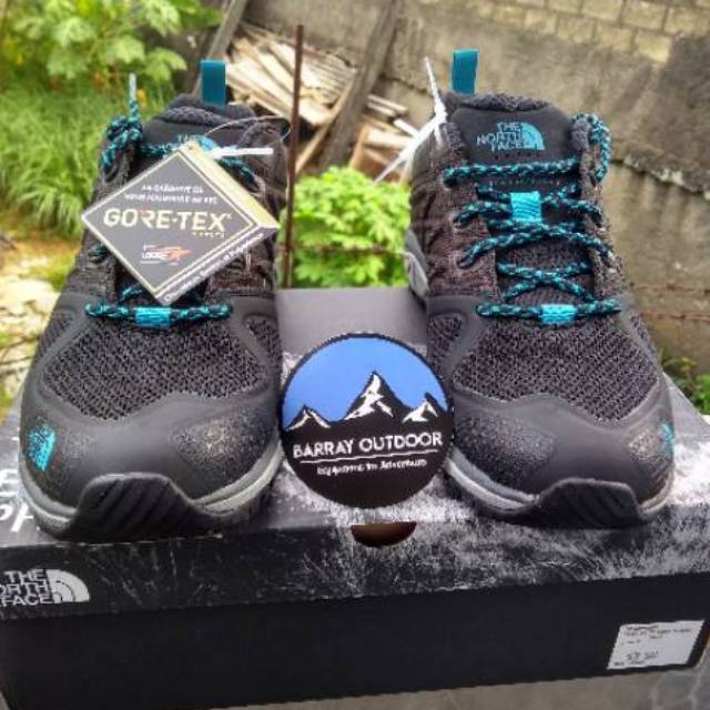 The North Face Mens Ultra Fastpack II GTX Hiking Shoe - Black Algiers Blue