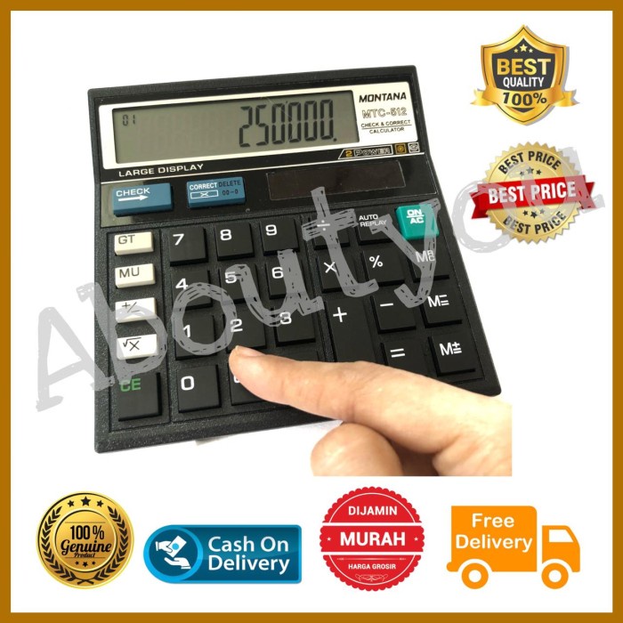 

Dijual KALKULATOR 12 Digit Scientific Calculator Meja Original Tenaga Surya Limited