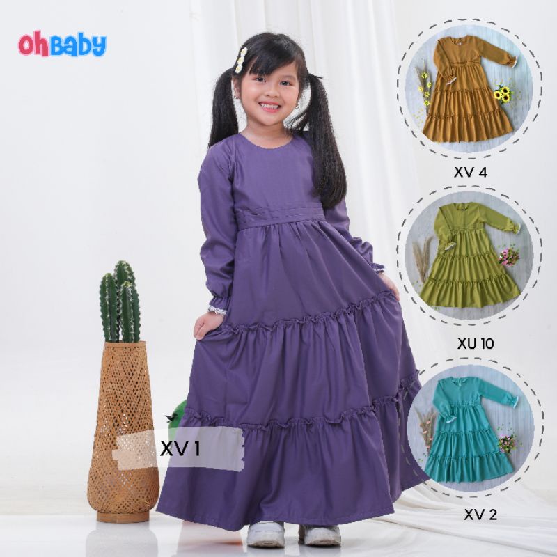 GAMIS ANAK MURAH UNGU MERK OHBABY KODE XV 1 USIA 4 TAHUN SAMPAI 7 TAHUN BAHAN TOYOBO