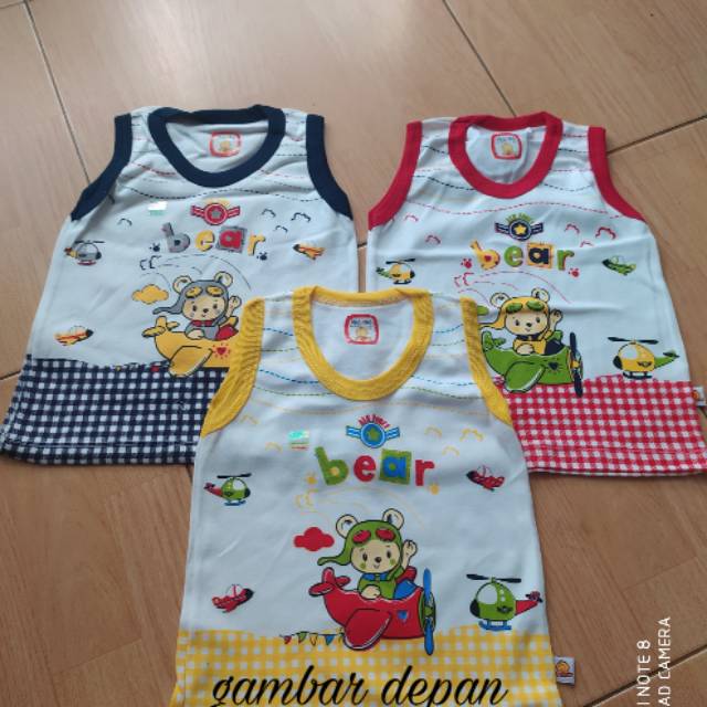 Kaos singlet kutung anak bahan kaos Adem 6 - 12 bulan