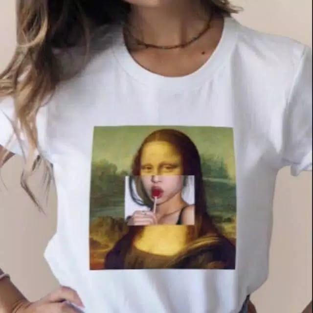 Kaos Distro Monalisa Candy Tee / Monalisa Lolipop Tee / Kaos Tumblr
