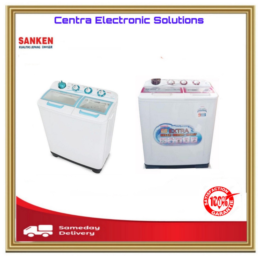 Sanken Mesin Cuci 2 Tabung 9KG TW-1125 / TW1125 GMR