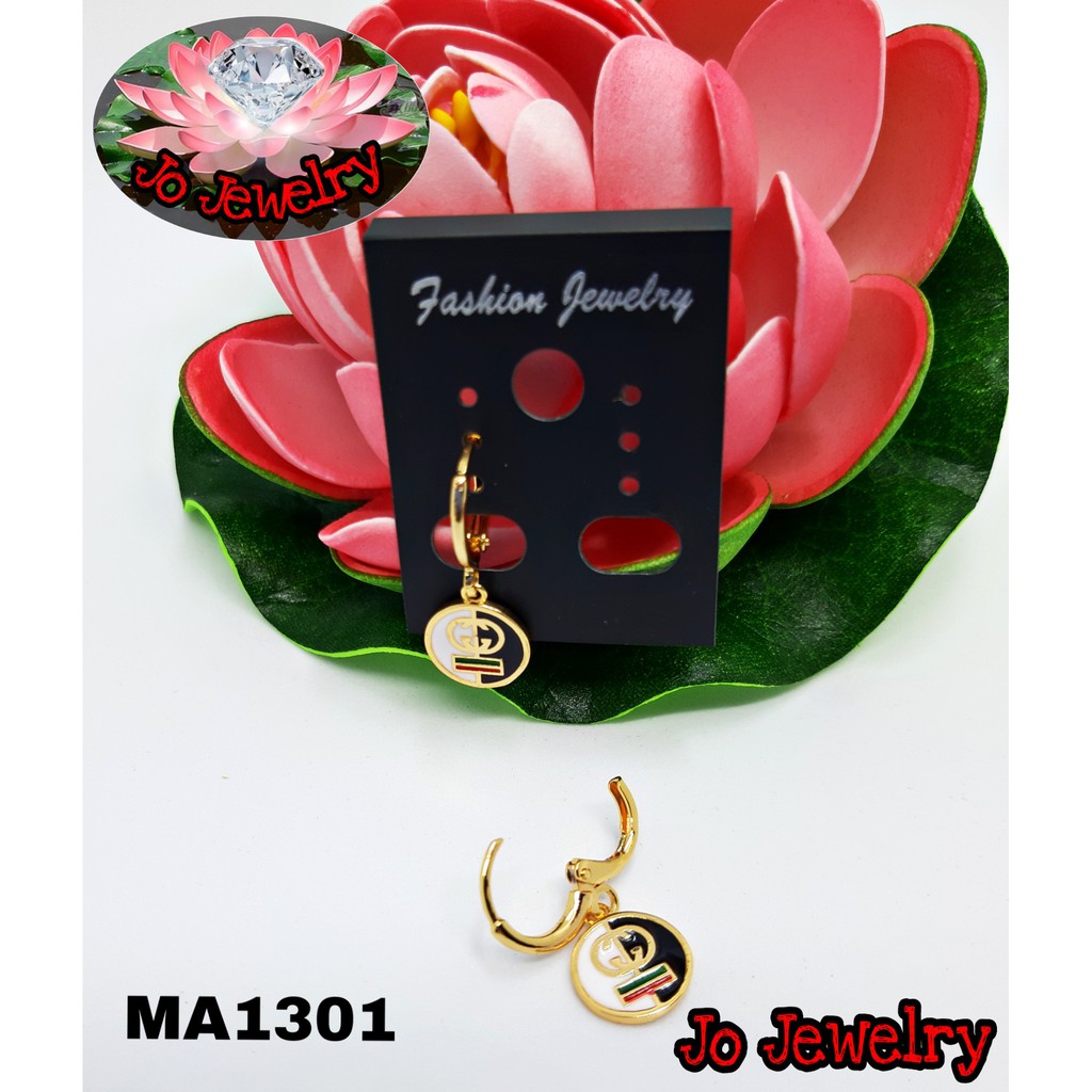 Anting xuping lapis emas bulat gucci gold