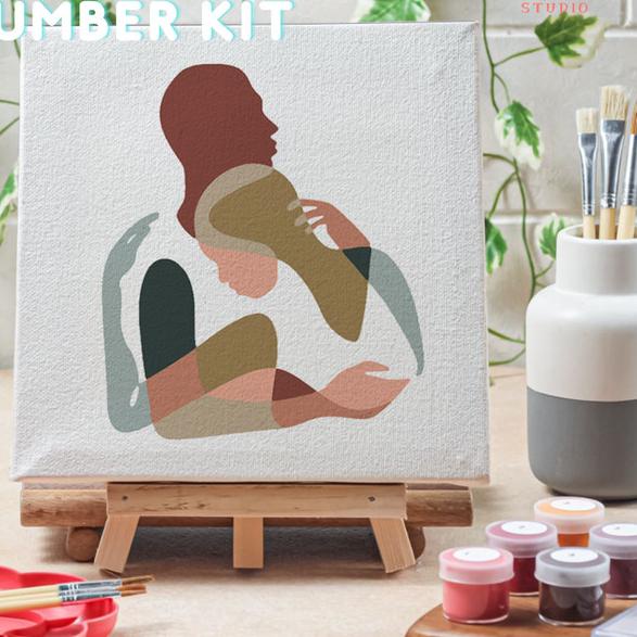 

✱ Paint by number lukisan faceart wajah ver 1 canvas 20x20 cm - faceart01, 15x15cm ⅎ