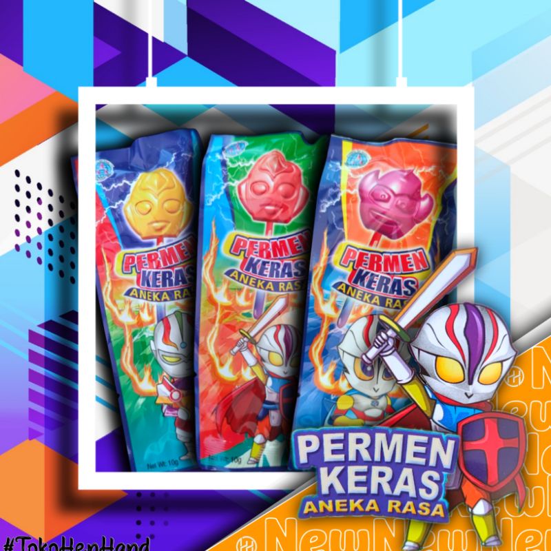 Permen Lolipop Jadul Lightstick Ultraman - Permen Lollipop Bentuk Topeng