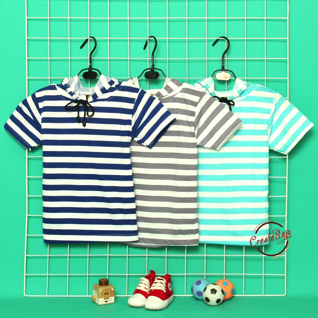 KAOS ATASAN HOODIE ANAK MOTIF SALUR BAJU ATASAN ANAK 1-7 TAHUN