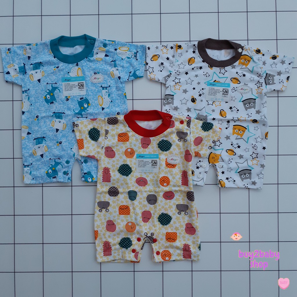 Romper bayi baju kodok bayi MIYO (All New Feb 2021 World Dino Series) 0-3 bulan 1 PCS