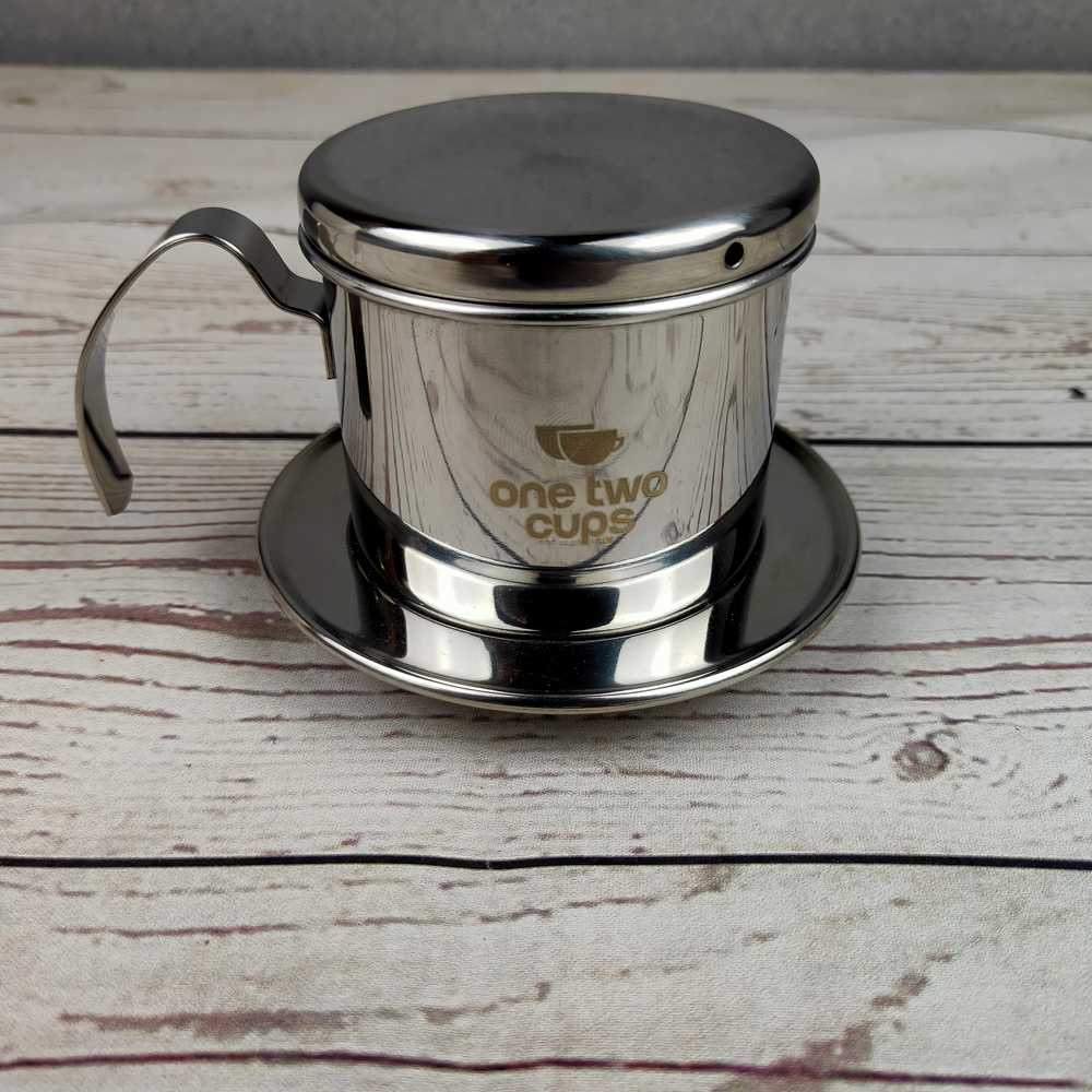 One Two Cups Filter Saring Kopi Vietnamese Coffee Pot Stainless - LC2