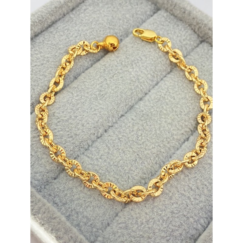 Gelang xuping polos rantai medan lapis emas n0506