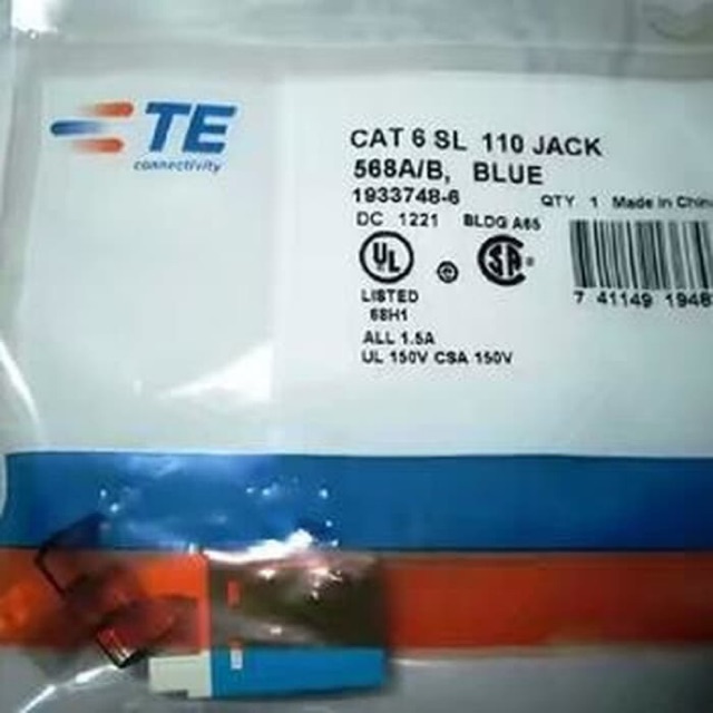 AMP JACK MODULAR CAT6 RJ45 Cat 6