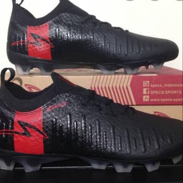 SEPATU BOLA SPECS SWERVO THUNDERBOLT 19 FG BLACK/DK.GRANIT