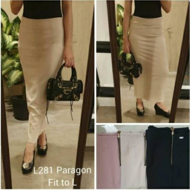 Rok span model pensil panjang / maxi skirt L281