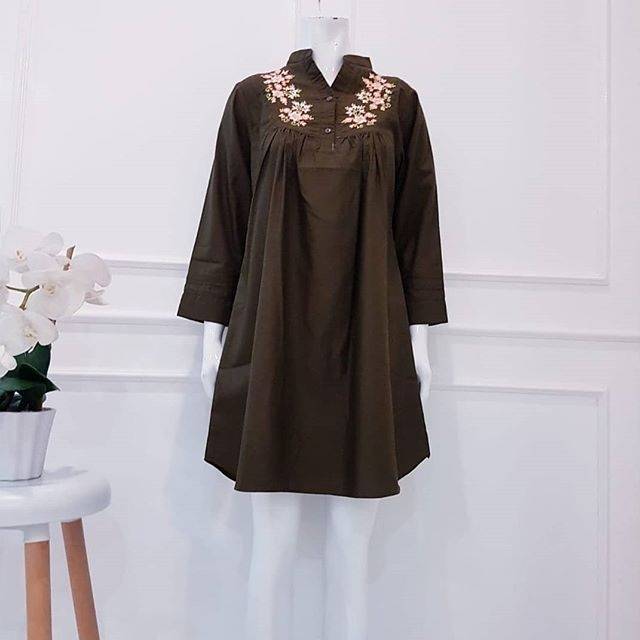 TUNIK  EDNESS KAYLA MIX BORDIR SULAM ☆ BIG SIZE