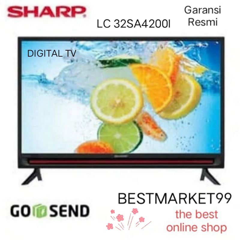 PROMO SHARP LED TV 32 INCH 32SA4200 DIGITAL FREE ONGKIR SBY