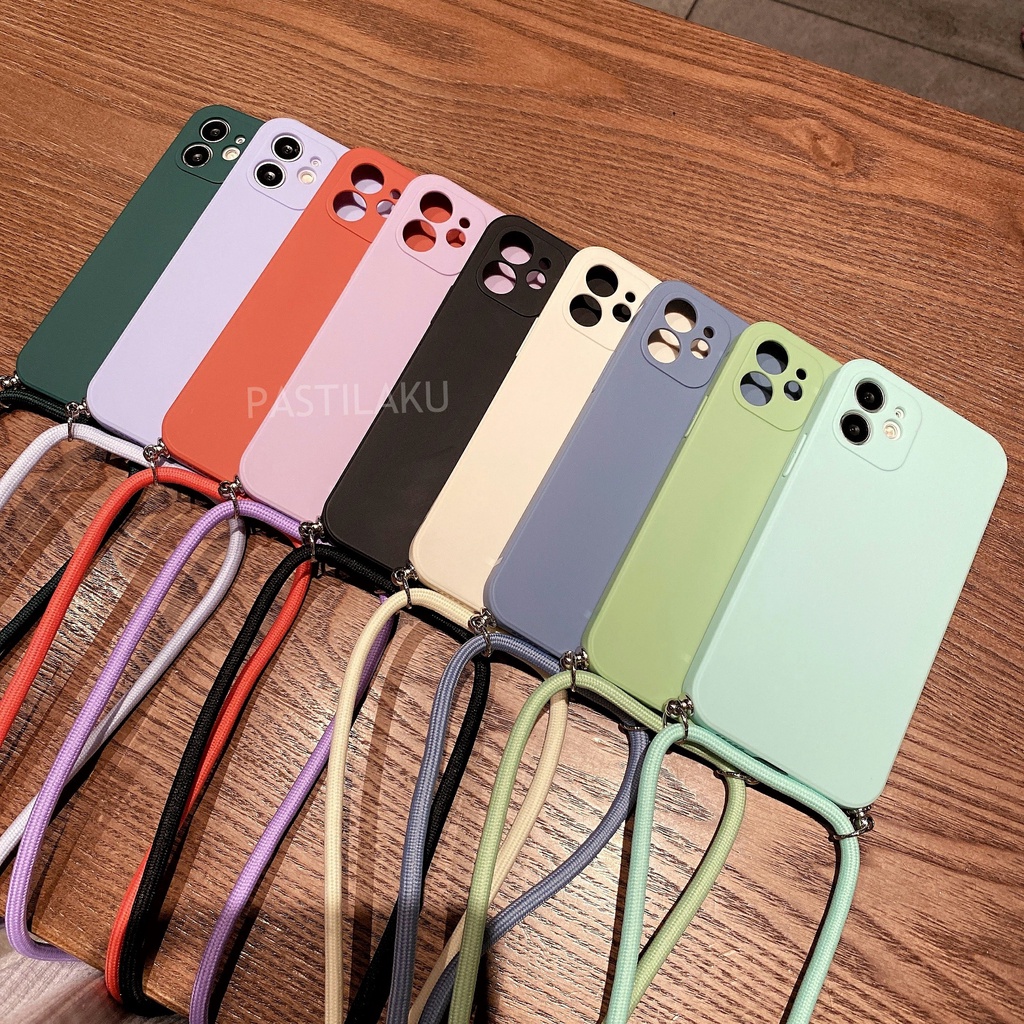 Slingcase tali case MACARON Case For Xiaomi Redmi 9T 4A 5+ 5A 6A 7 8 8A 9 9A 9C Note 10 Note 5 Note 