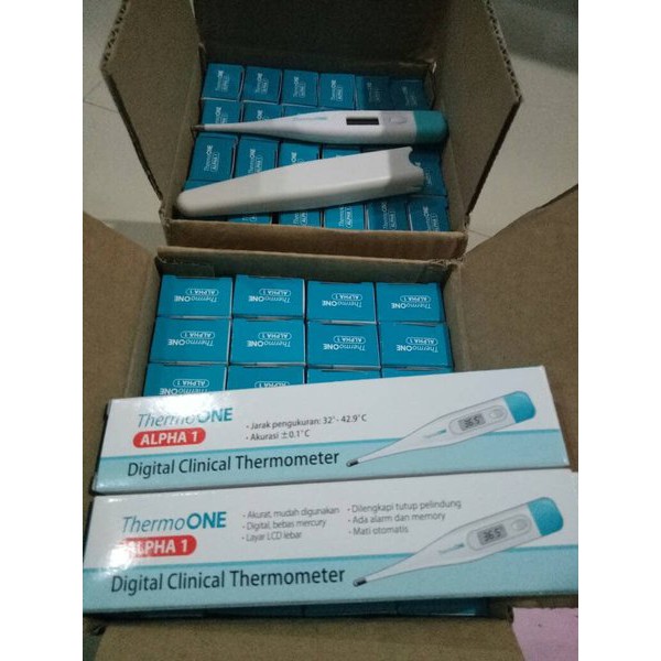 ONEMED Thermo ONE ALPHA 1 atau ALPHA 2 atau ALPHA 3 atau BETA 1 Digital Clinical THERMOMETER - One Med Termometer - Waterproof Ujung Lentur ( ALPHA 3 )