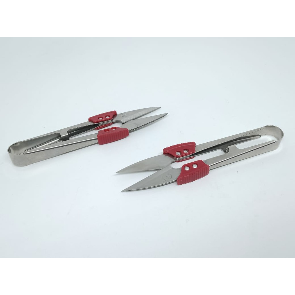 Gunting PIN 1433A Gunting Potong Benang / Cekris Stainless Merah