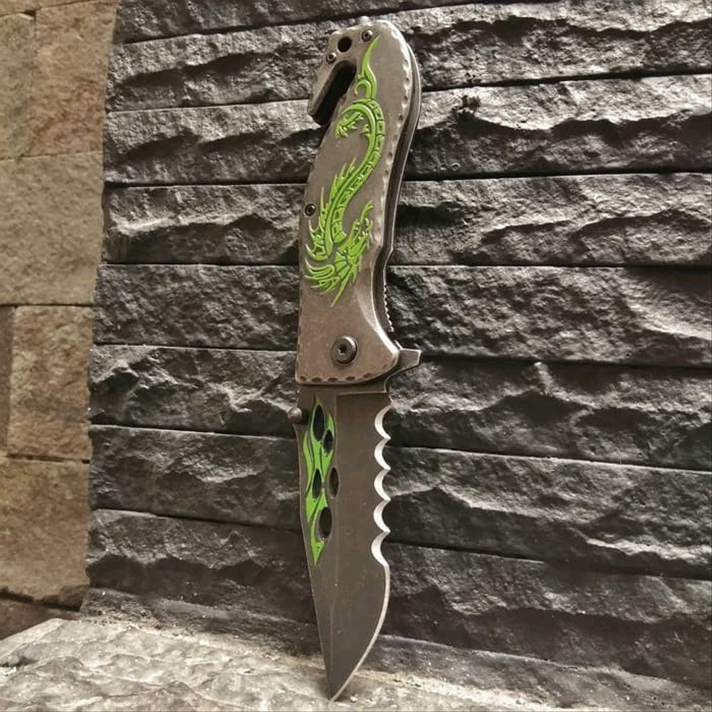 COD Pisau Lipat Exclusive Dragon DN57. Folding Knife. Pisau Lipat Tajam Berkualitas