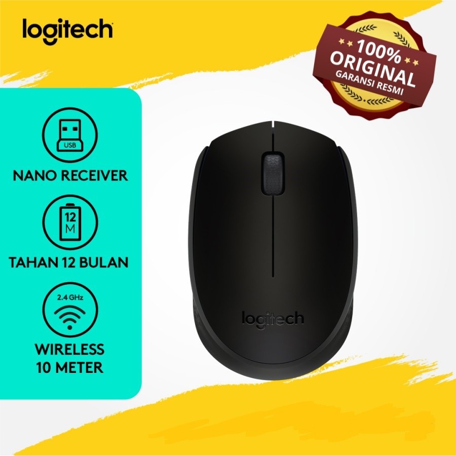 Logitech M170 ORIGINAL - wireless mouse - Garansi Resmi