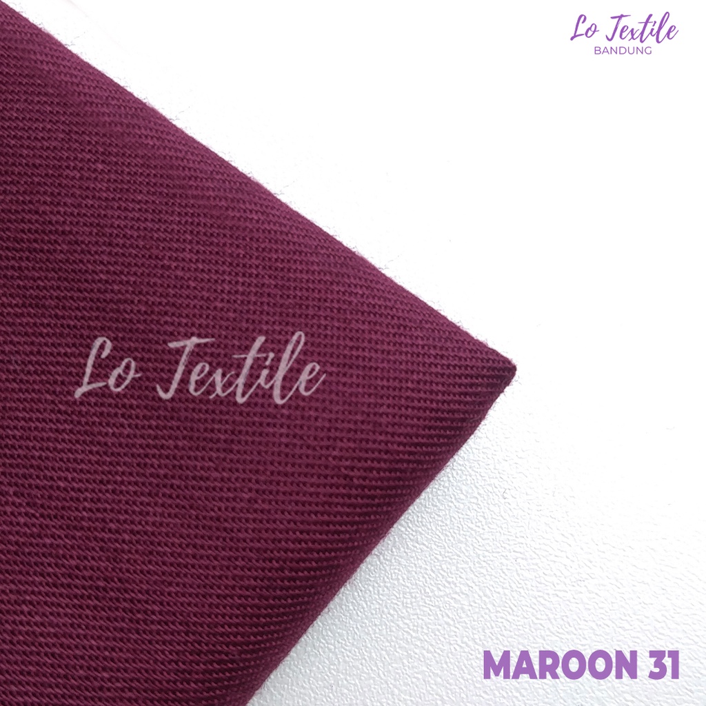 Kain Katun Toyobo Fodu Premium 0.5 Meter (Seri 1) - Bahan Katun Podu Cotton Koko Gamis Meteran-Maroon Tua - 31