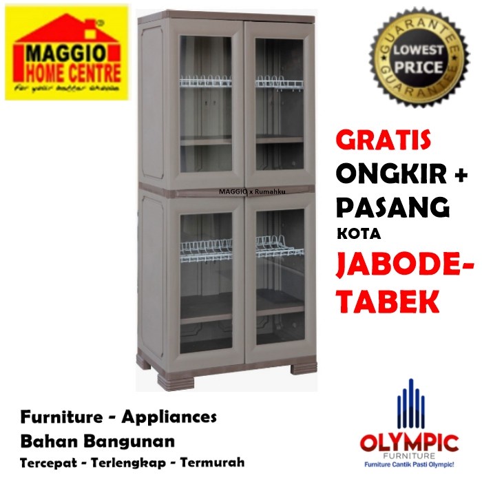 Lemari Piring Plastik 2 Tingkat - Rak Piring - OKL Jumbo - Olymplast