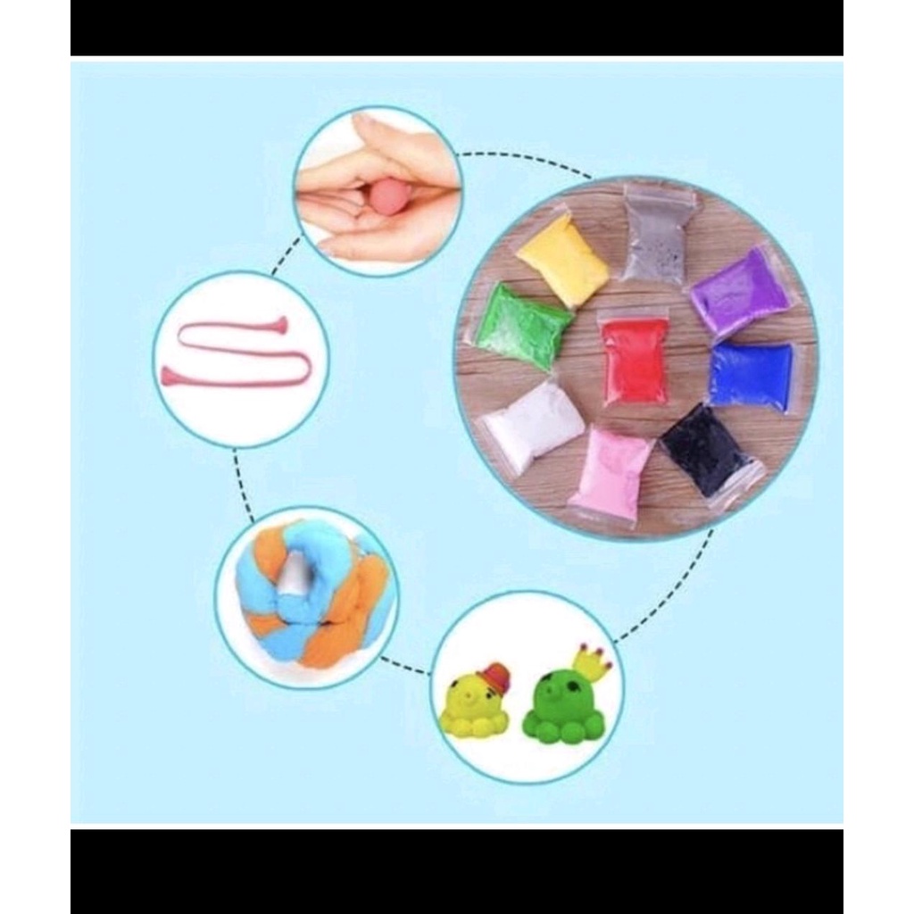 (COD)Clay Polymer Mainan Anak (12 pcs) Edukasi SLIME Clay Dough Colour Play Image 4