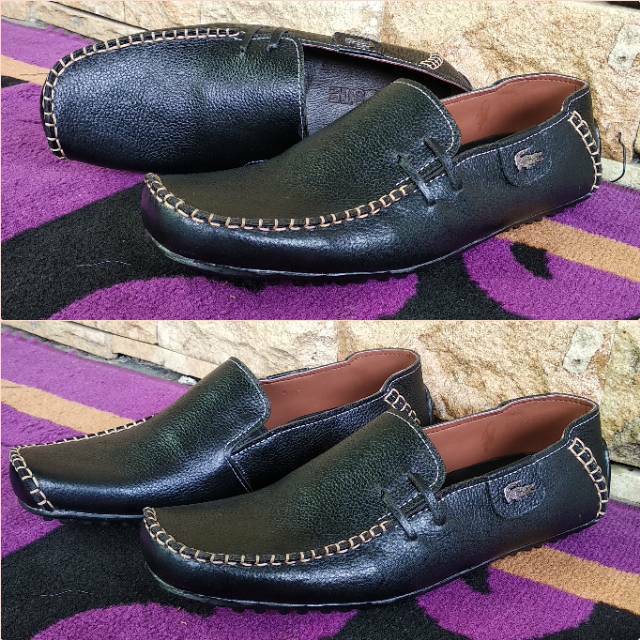 Sepatu kasual kulit pria sepatu pantofel sepatu formal sepatu kerja Lacoste
