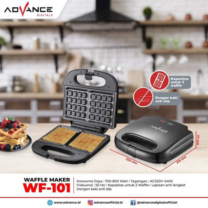 WAFFLE MAKER PANGGANGAN ROTI WAFFLE 2 LAPIS ADVANCE WF-101 / ADVANCE WF 101 / ADVANCE WF101