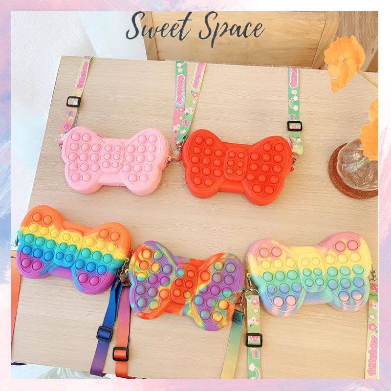 TAS POP IT SELEMPANG FASHION ANAK | TAS POP IT JELLY KARAKTER LUCU [SWEETSPACE]