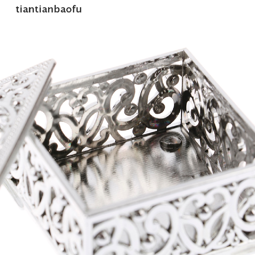 [tiantianbaofu] Plastic Treasure Trinket Box Square Candy Box Treasure Chest Wedding Favor Box Boutique