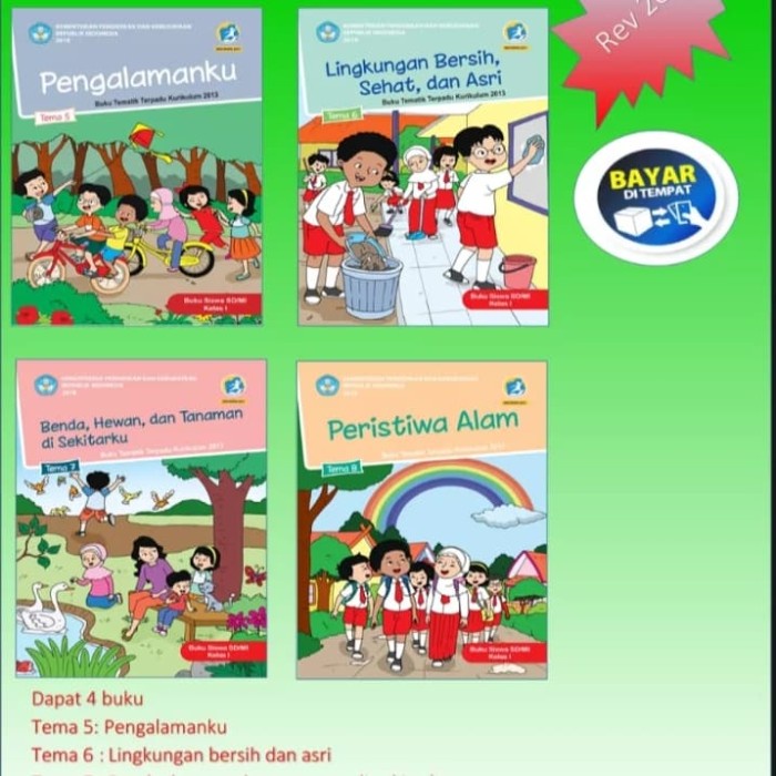 

❤BISA COD❤ sepaket buku siswa tematik k13 sd kelas 1 semester 2 revisi 2017