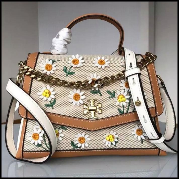 Bag Canvas - Tas Tory Burch Kira Canvas Top Handle