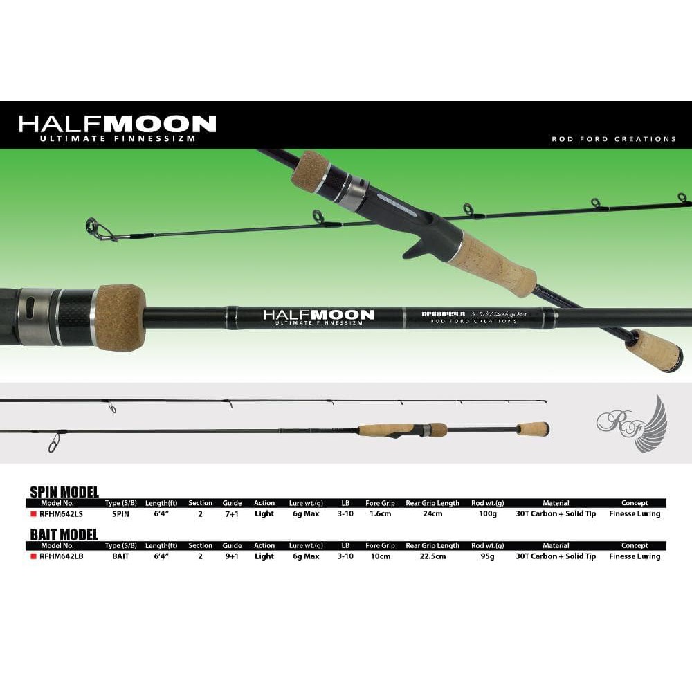 Alat Mancing Joran Rodford Halfmoon RFHM642 192 cm Line 3-10Lb Action Light