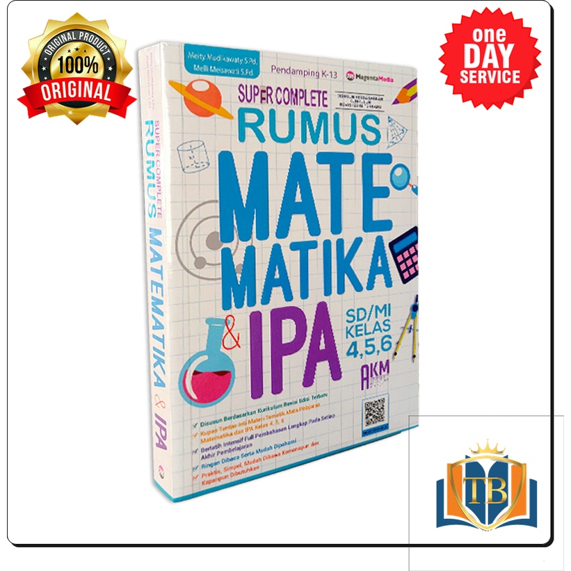 BUKU RUMUS SD - BUKU PELAJARAN SD - SUPER COMPLETE RUMUS MATEMATIKA & IPA SD MI KLS 4 5 6