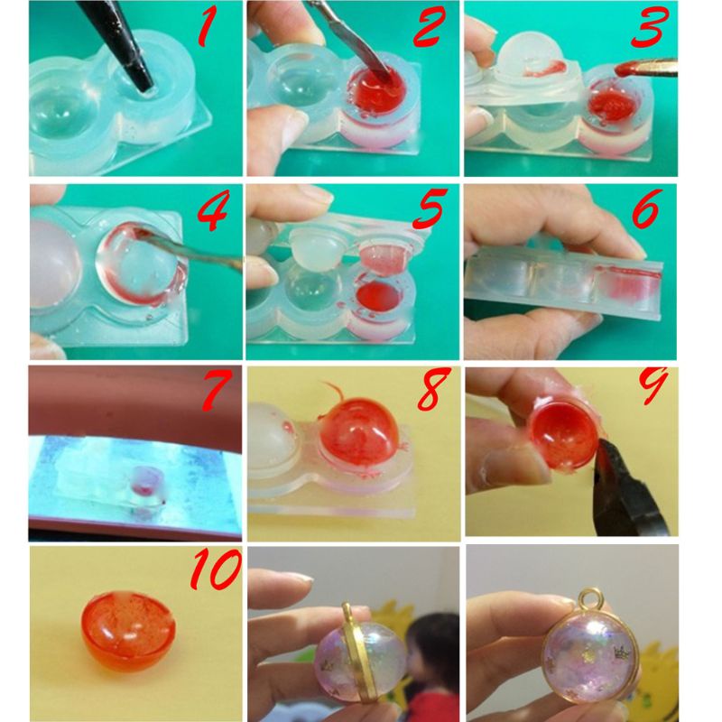 Siy Cetakan Resin Uv Bentuk Geometri Bulatpersegi Hollow