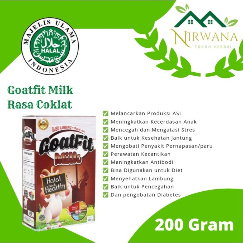 

Susu Kambing Etawa Goatfit Milk Rasa Coklat