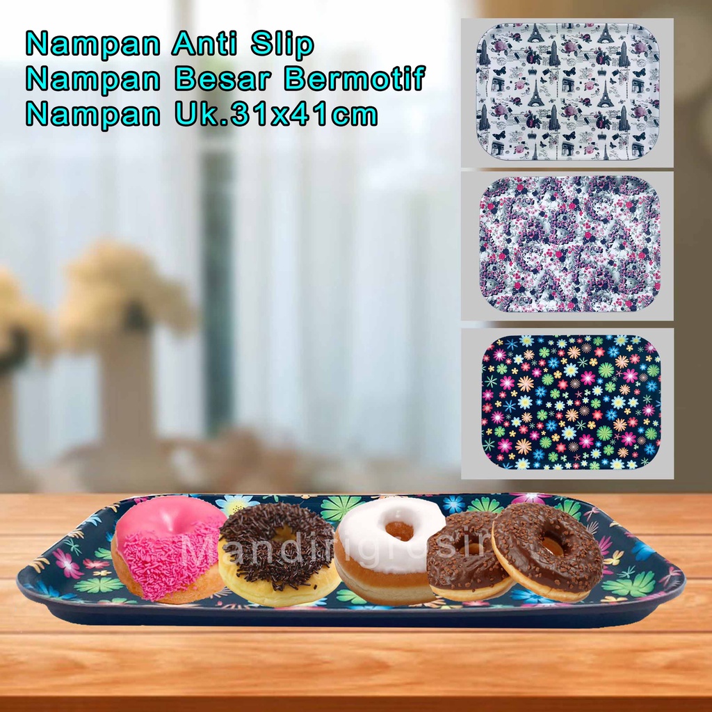 Nampan Besar *Nampan Anti Slip * Nampan Bermotif*