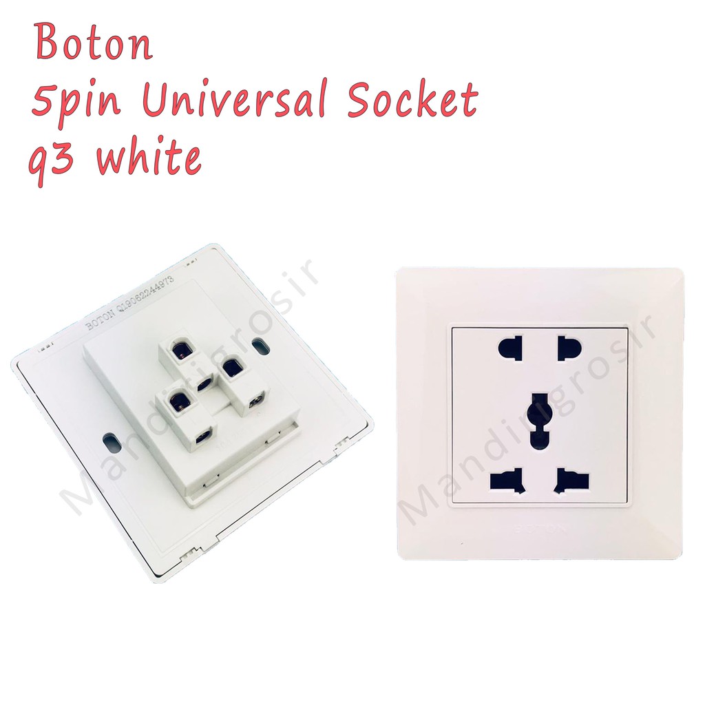 5pin Universal Socket * Boton * colokan tembok