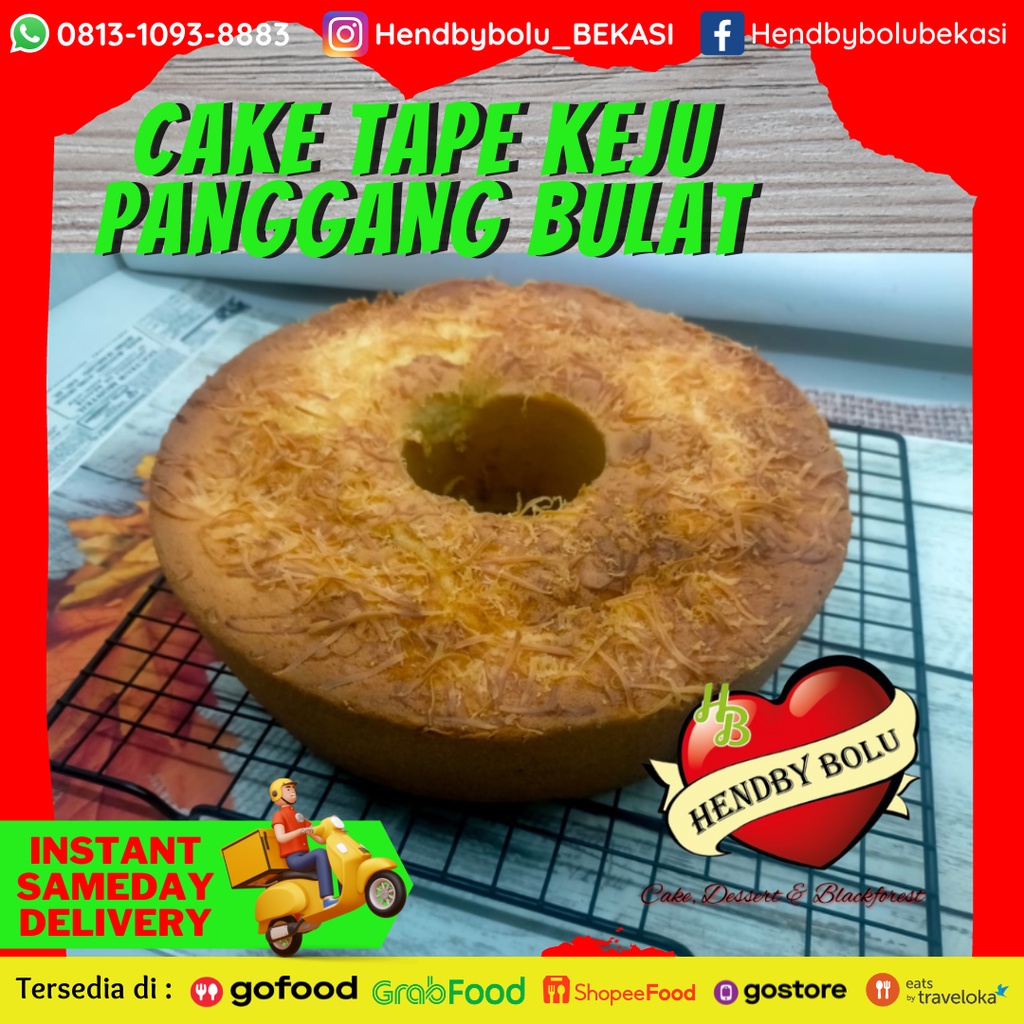 

Cake Tape Keju Panggang Bulat