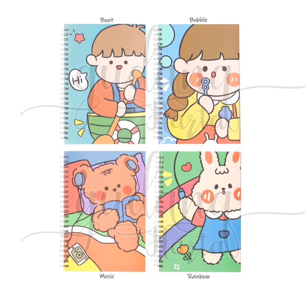 Notebook Spiral Cute Cartoon A5 Notebook Aktivitas Imut Lucu GH 308208