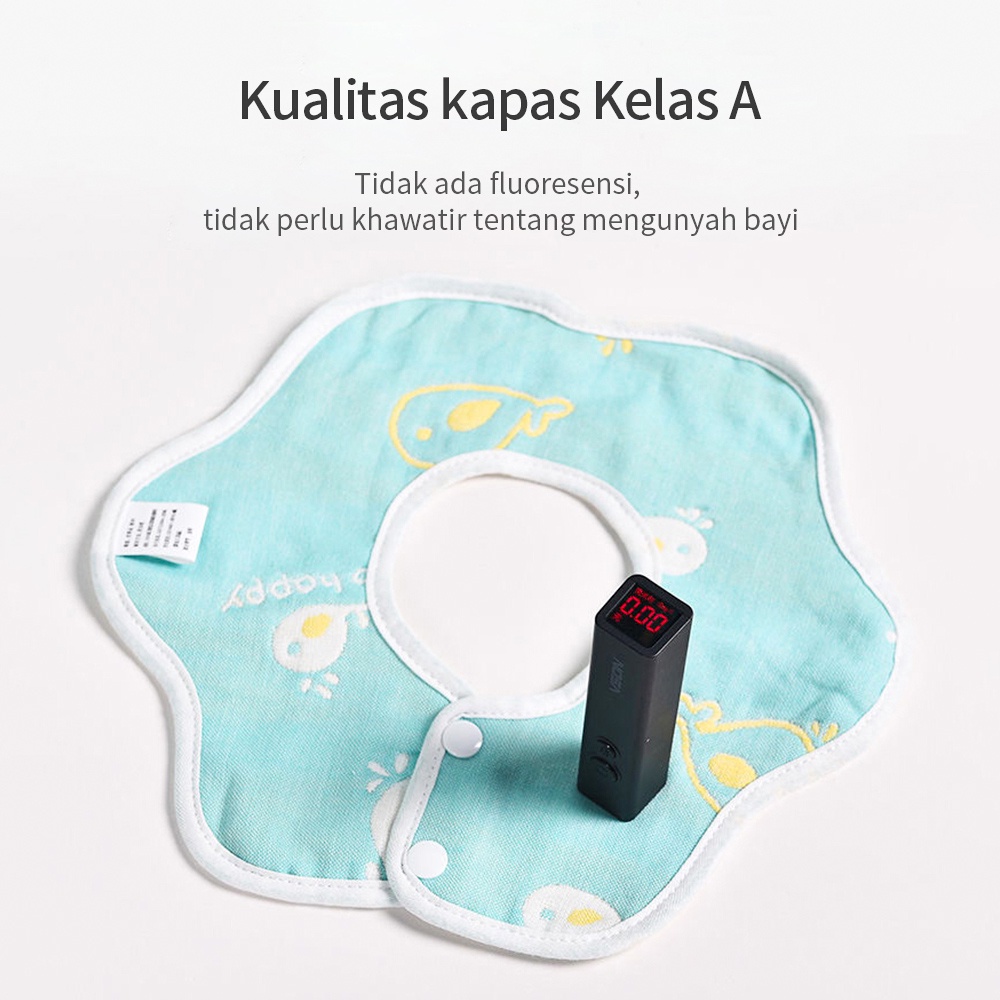 AIKOKY celemek makan bayi 100% katun/slaber bib bayi