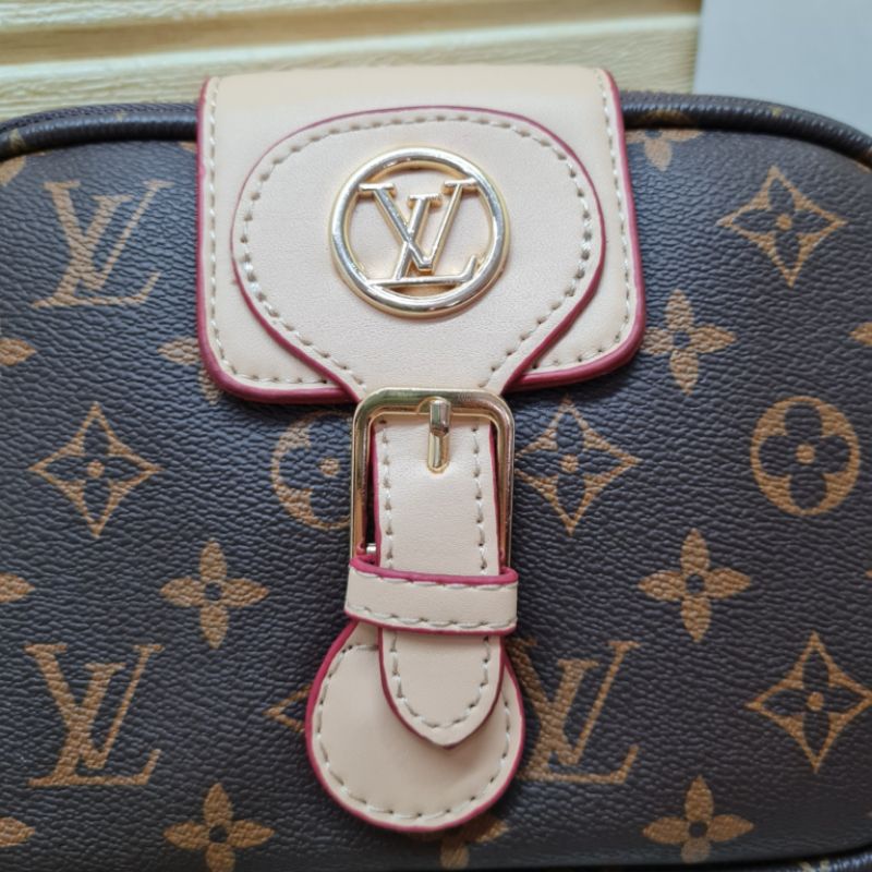 Tas lv import / tas lv wanita 2 tali / tas selempang lv uk 22x14x7