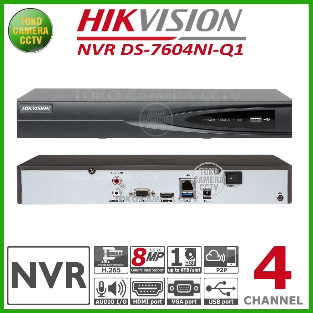 NVR HIKVISION 4 CHANNEL DS-7604NI-Q1