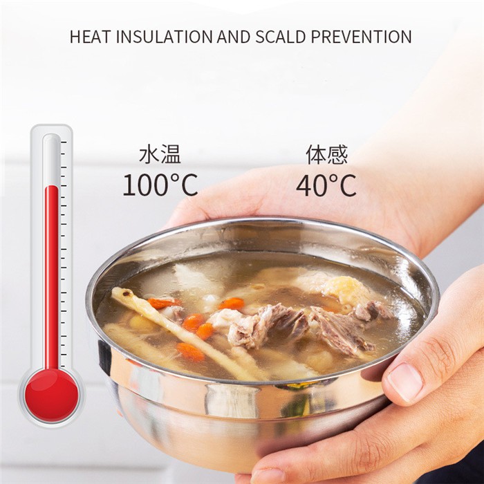 MANGKOK STAINLESS Anti Panas 2lapis Double Wall- yosinogawa