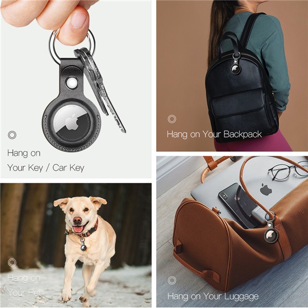 AirTag Leather Key Ring Protective Cover AirTag Leather Case AirTag Case AirTag Kulit Case Apple AirTag