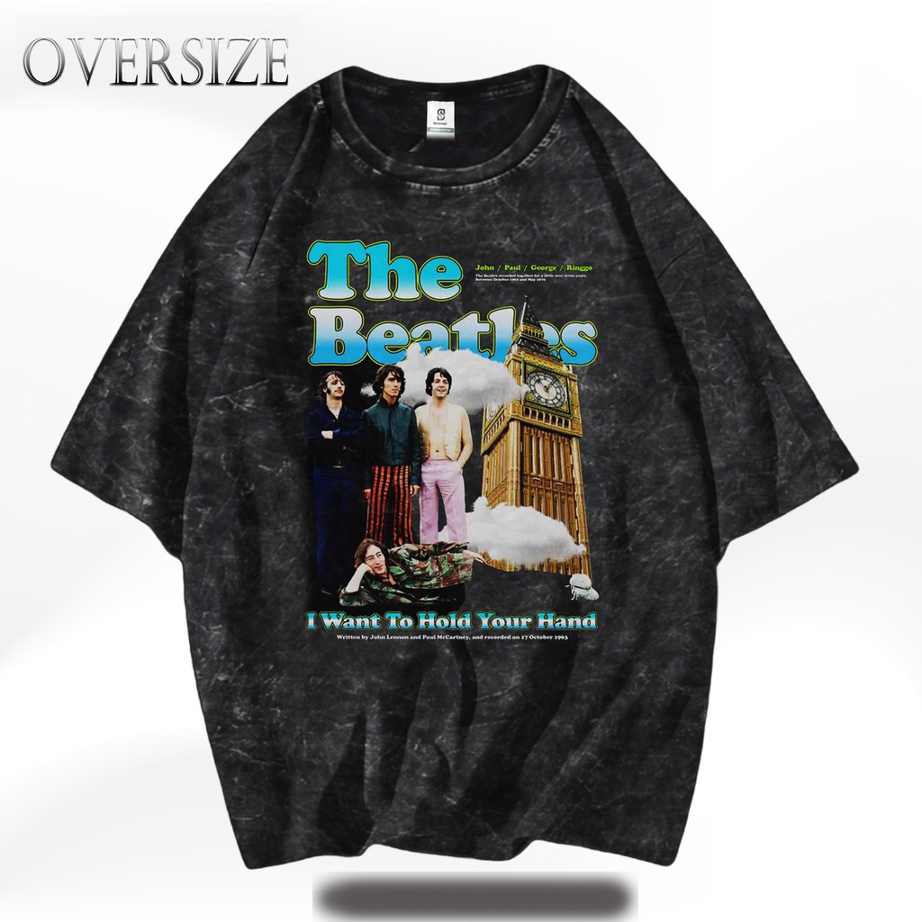 THE BEATLEST KAOS OVERSIZE WASHING VINTAGE BAND MUSIK JOHN LENNON T-SHIRT