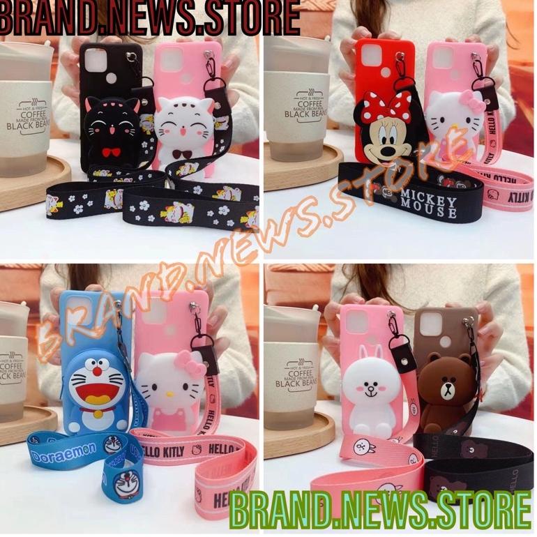 XIAOMI/ REDMI 4X 4A 5A 6A 7A 8 8A PRO SOFT CASE KARAKTER/ BONEKA DISNEY DOMPET KOIN/ COIN + TALI GAN
