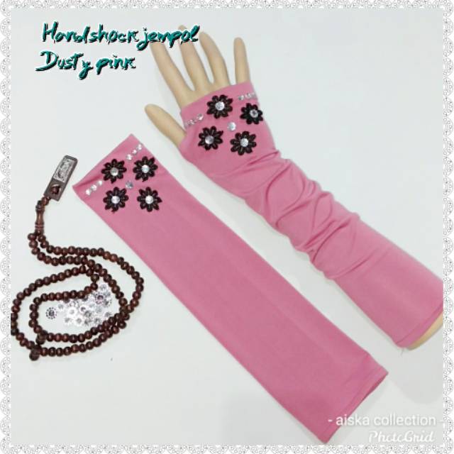 Handshock SALWA MANIK&quot; terbaru/Handshock salwa aplikasi renda bunga /manik cantik/manset  lucu