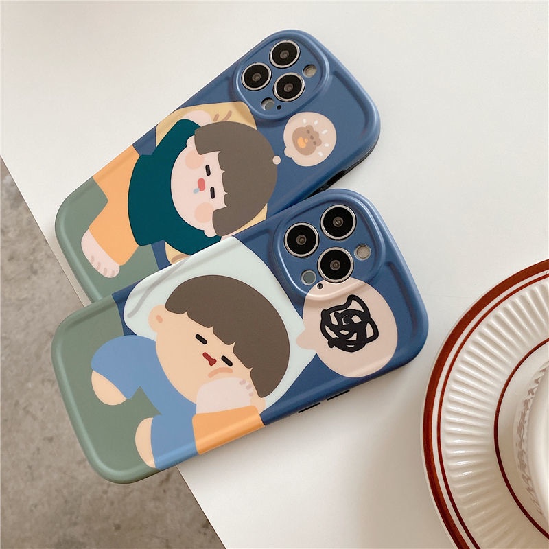 Casing Soft Case Silikon Motif Kartun Anak Laki-Laki / Perempuan Untuk IPhone 12 / 13 / 11 Pro Max / X / Xs Max / Xr / 7 / 8 + Dfgt